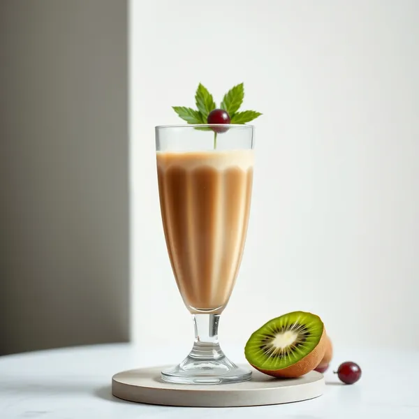 Batido Cremoso de Kiwi y Café Frío