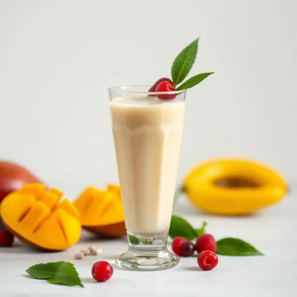 Cremiger Mango Hanfmilch Smoothie