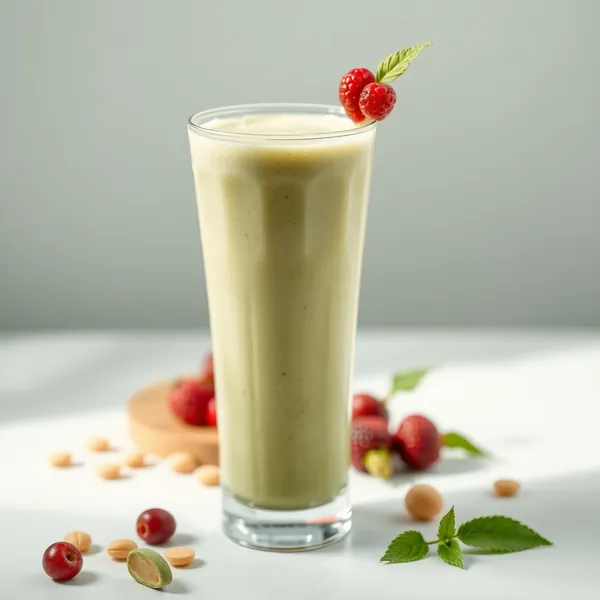 Smoothie Crémeux au Matcha et au Lait de Macadamia