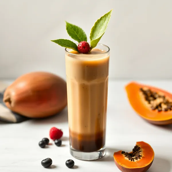Creamy Papaya Cold Brew Coffee Smoothie