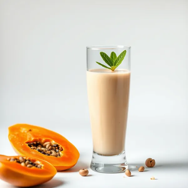 Smoothie Crémeux de Papaye et Lait de Noisette
