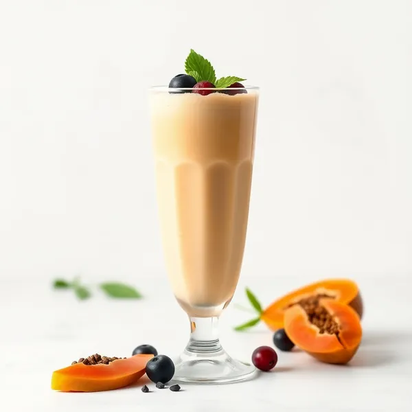 Cremiger Papaya Hanfmilch Smoothie