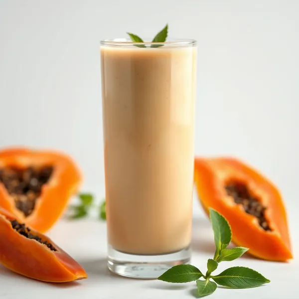 Cremiger Papaya Kefir Milch Smoothie