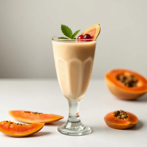 Smoothie Cremoso de Papaya e Leite de Arroz