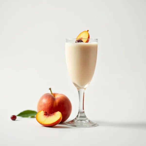 Cremiger Pfirsich und Hanfmilch Smoothie