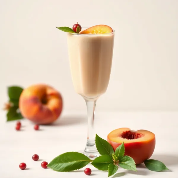 Creamy Peach Pea Milk Smoothie
