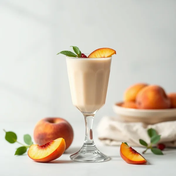 Batido Cremoso de Durazno y Leche de Espelte