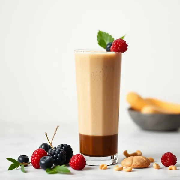 Frullato Cremoso di Burro di Arachidi e Caffè Freddo