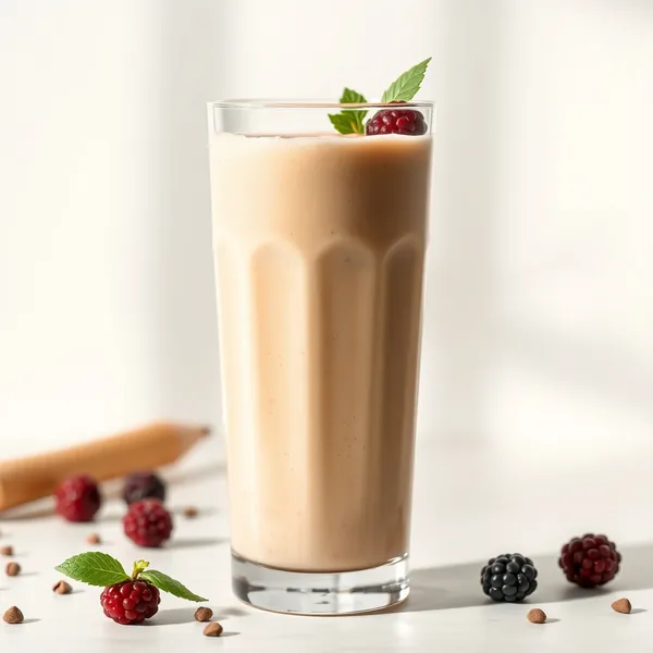 Cremiger Erdnussbutter-Hanfmilch-Smoothie