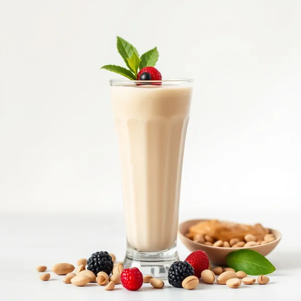 Frullato Cremoso di Burro di Arachidi e Latte di Pistacchio