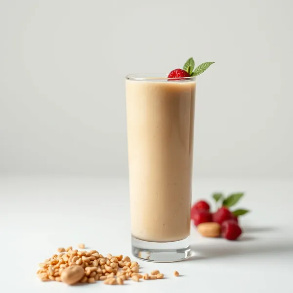 Cremiger Erdnussbutter-Reis-Milch-Smoothie