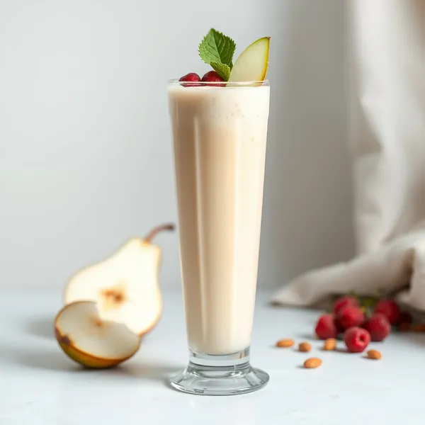Smoothie Cremoso alla Pera, Mandorla e Latte di Cocco