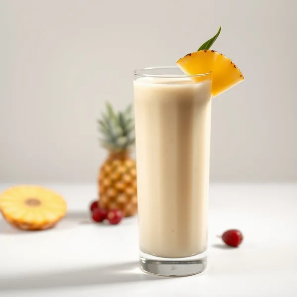 Batido Cremoso de Piña y Leche de Arroz