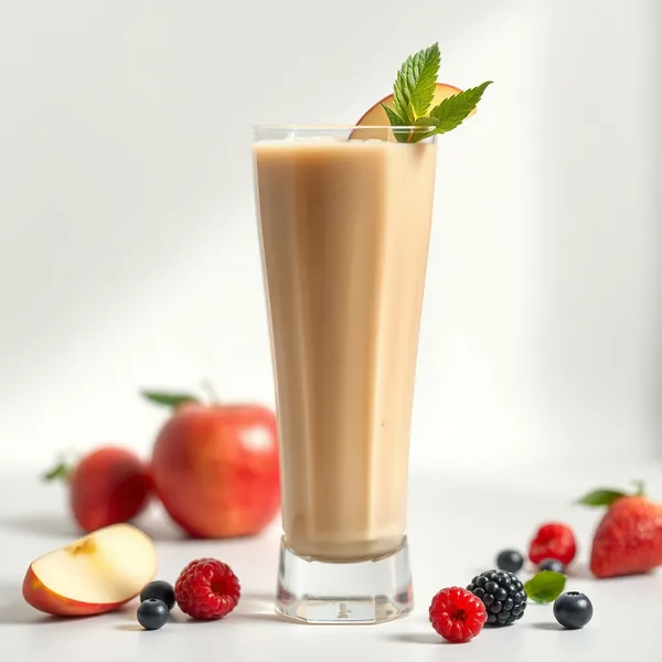 Cremiger Proteinshake mit Apfelsaft