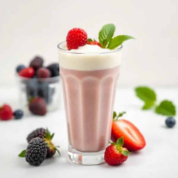 Cremiger Proteinpulver Griechischer Joghurt Smoothie
