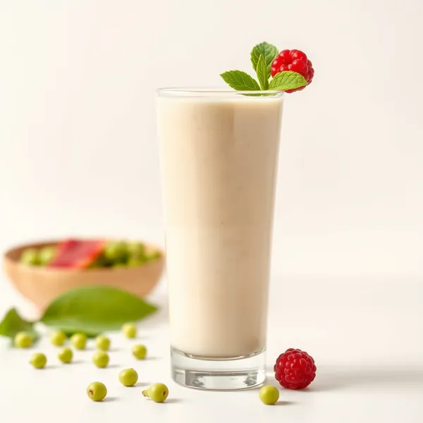 Cremiger Proteinpulver Erbsenmilch Smoothie