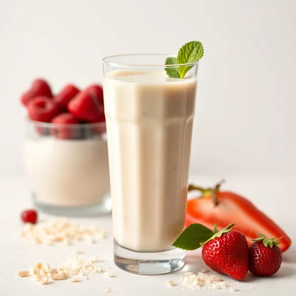 Smoothie Crémeux de Protéine en Poudre et Lait de Riz