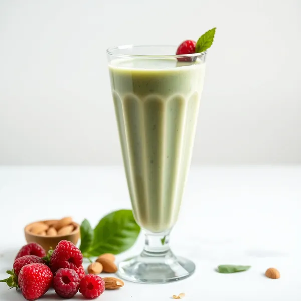 Smoothie Crémeux aux Épinards, Amandes et Lait de Coco