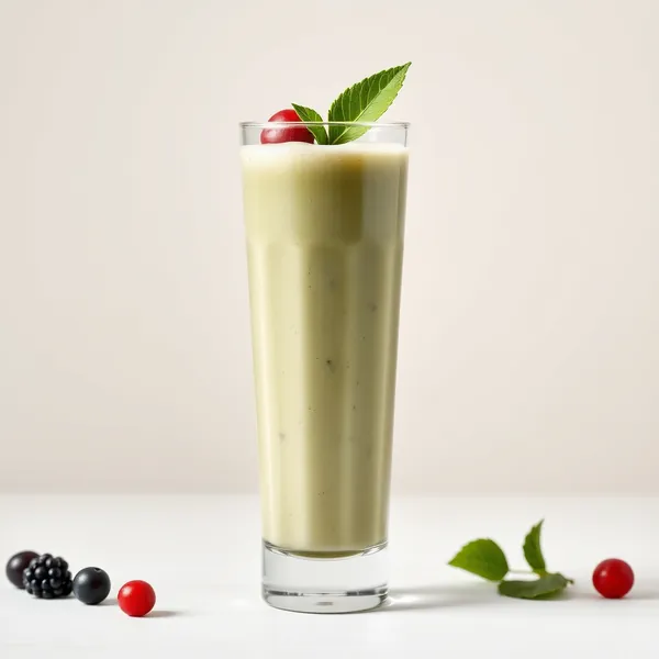 Cremiger Kefir-Spirulina-Smoothie
