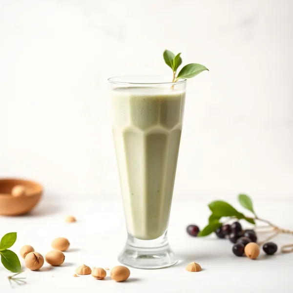 Batido Cremoso de Leche de Espirulina y Pistacho