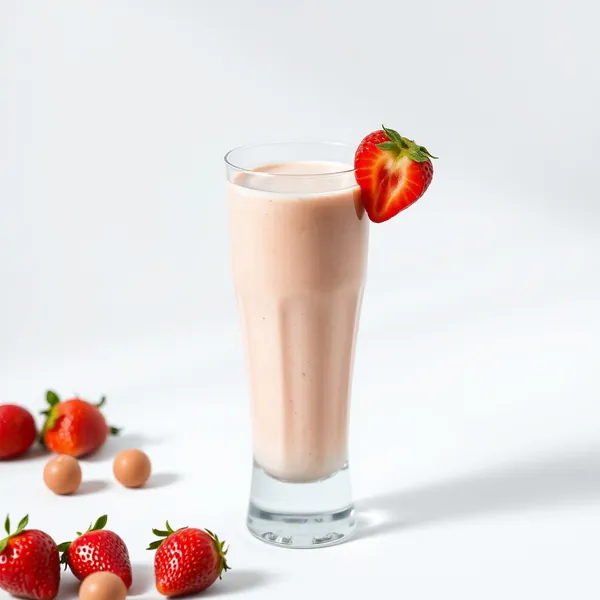 Batido Cremoso de Morango e Avelã