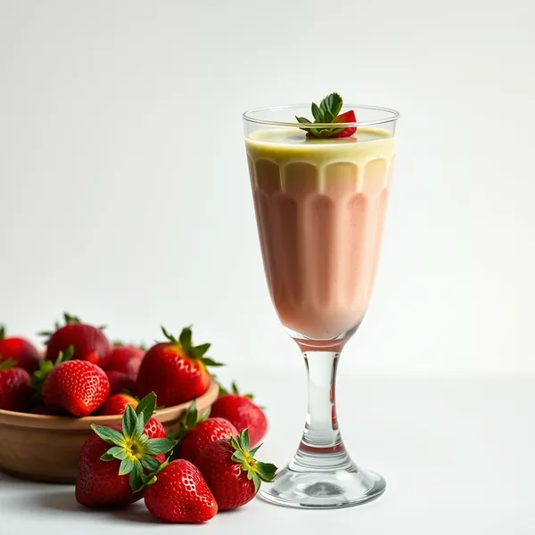 Batido Cremoso de Morango e Matcha
