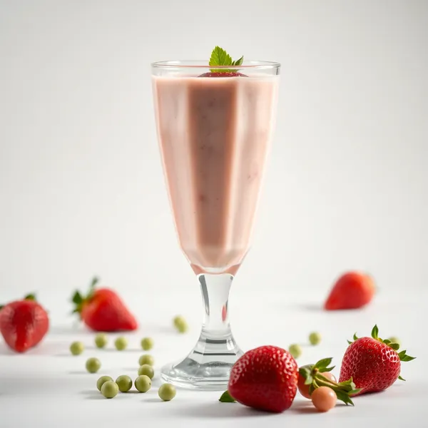 Frullato Cremoso di Fragola e Latte di Piselli