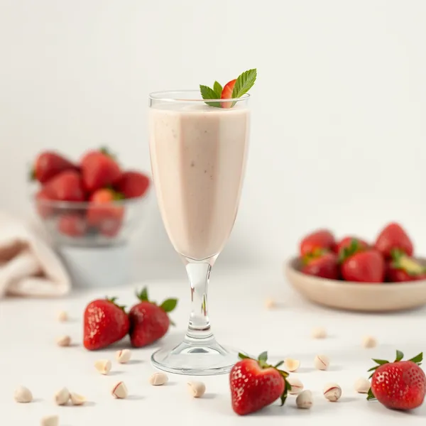 Cremiger Erdbeer-Pistazien-Smoothie