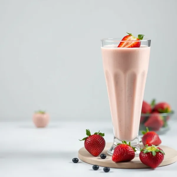 Frullato Cremoso di Riso con Fragole