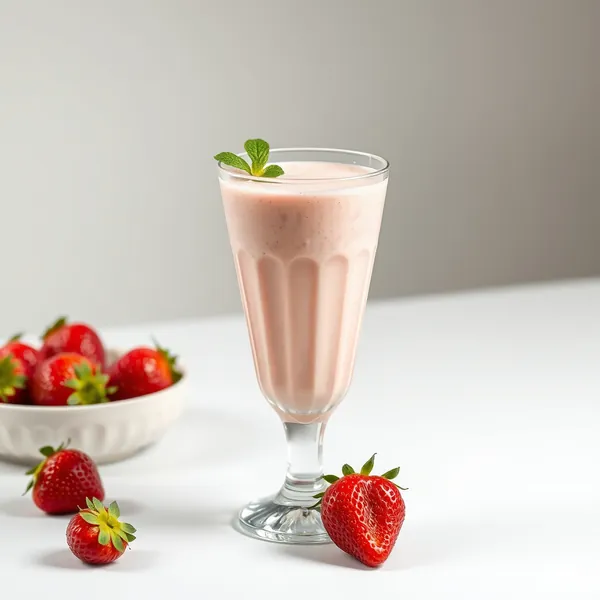 Batido Cremoso de Fresa y Leche de Espelta