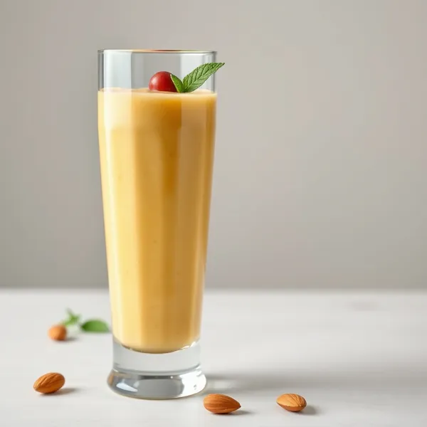 Smoothie Cremoso de Cúrcuma, Amêndoa e Leite de Coco