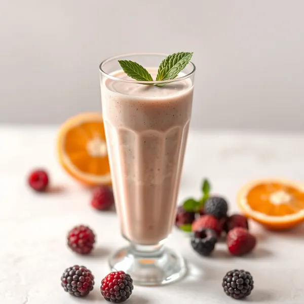 Creamy Vanilla Blackberry Orange Juice Smoothie