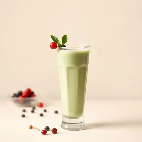 Frullato Cremoso di Spirulina e Latte di Piselli