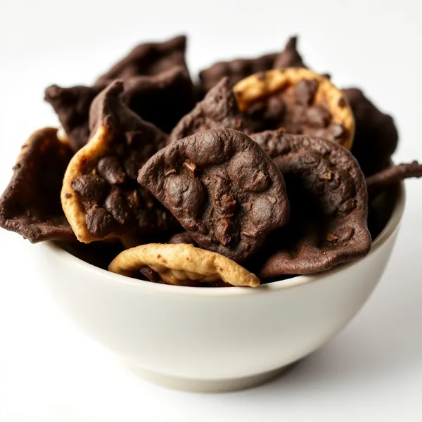 Chips de Pita com Chocolate Amargo