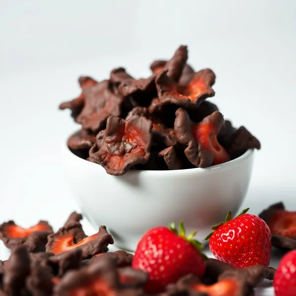 Chips de Morango com Chocolate Amargo