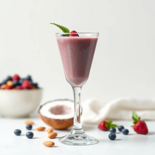Smoothie Detox de Açaí, Amêndoa e Leite de Coco