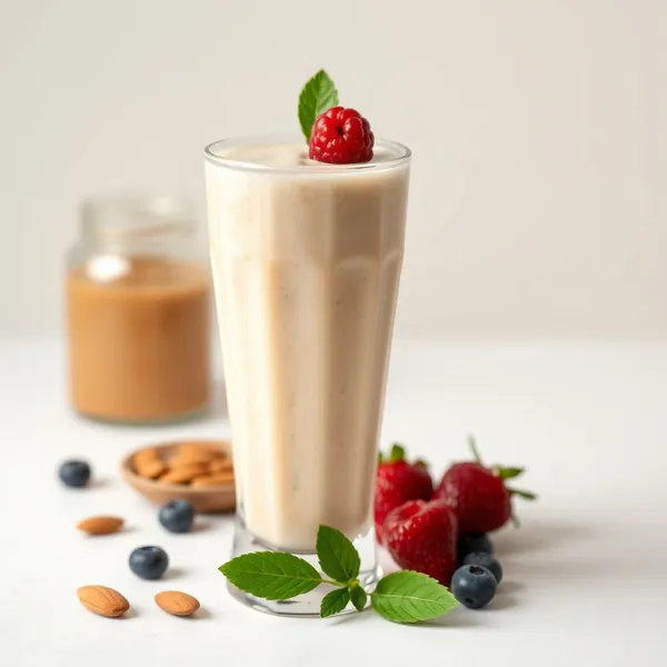 Batido Desintoxicante de Mantequilla de Almendra y Leche de Almendra