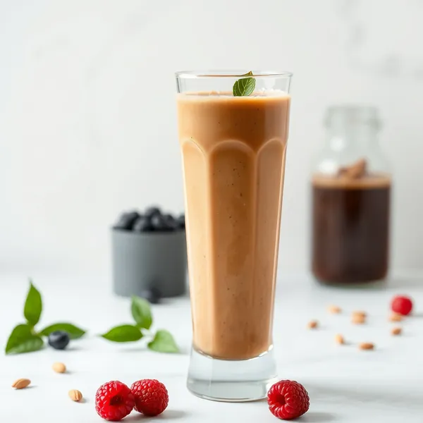 Smoothie Detox de Manteiga de Amêndoa e Café Frio