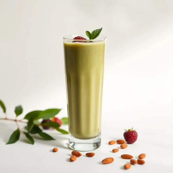 Detox-Smoothie mit Mandelbutter und Matcha