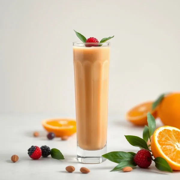 Smoothie Détoxifiant au Beurre d'Amande et Jus d'Orange