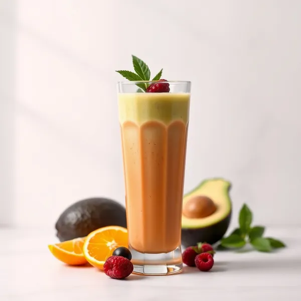 Smoothie Desintoxicante de Abacate e Suco de Laranja