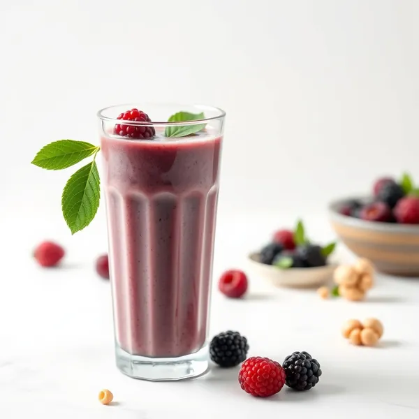Smoothie Détox de Mûre et Lait de Noisette