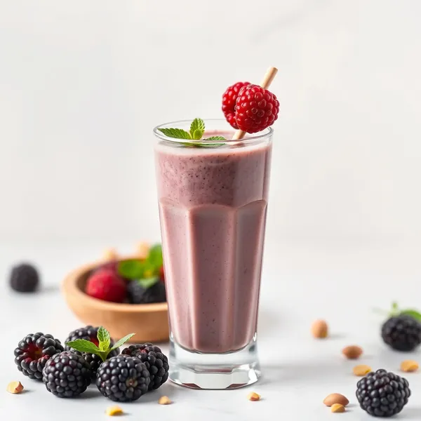 Smoothie Desintoxicante de Amora e Leite de Pistache