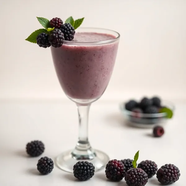 Detoxing Blackberry Rice Milk Smoothie