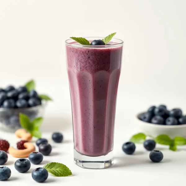 Smoothie Détox aux Myrtilles et Lait de Cajou