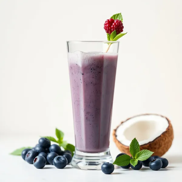 Smoothie Détox aux Myrtilles et Eau de Coco