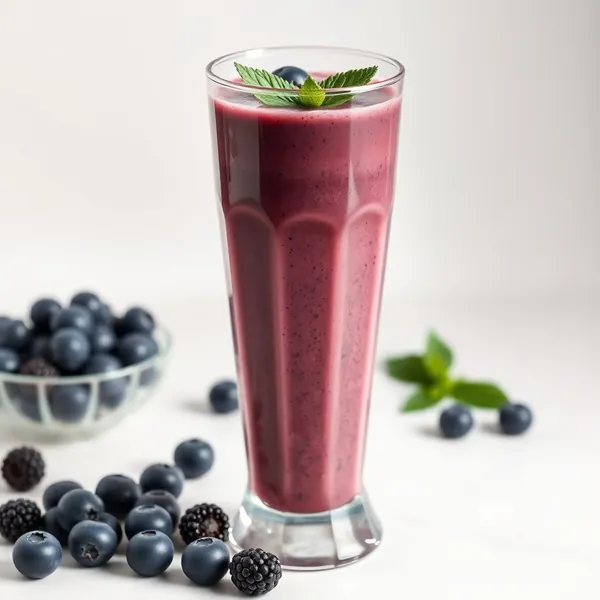 Smoothie Détox aux Myrtilles et Café Froid