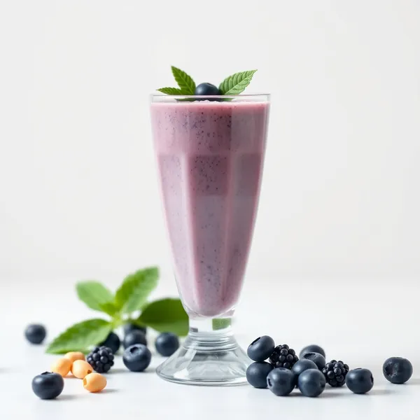 Detoxing Blueberry Macadamia Milk Smoothie