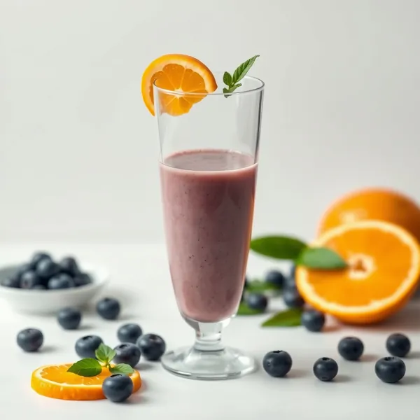 Smoothie Desintoxicante de Mirtilo e Laranja