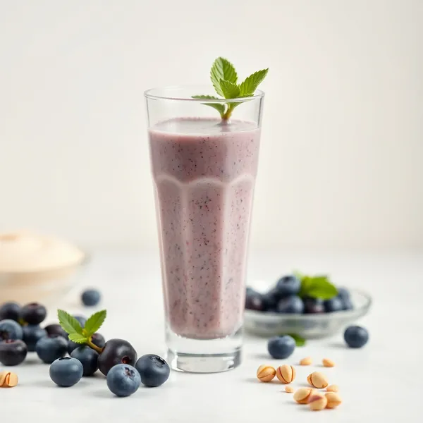 Smoothie Détoxifiant aux Myrtilles et Pistaches